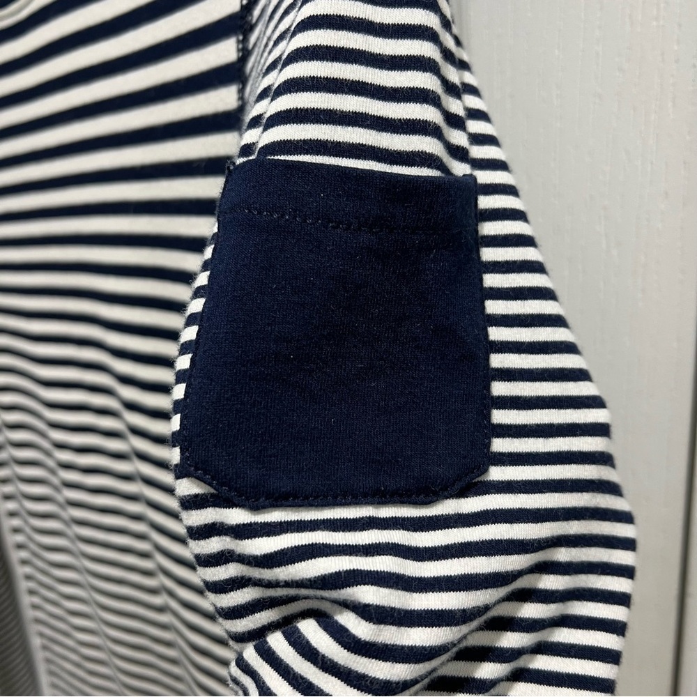 American Living Navy & White Stripe Long Sleeve Top Size Small - Picture 3 of 5